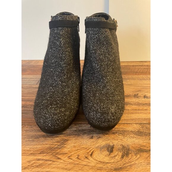 Kelly & Katie Women's Tweed Ankle Booties - Black & Gray Size 9M  Boots NWOT - Picture 2 of 5